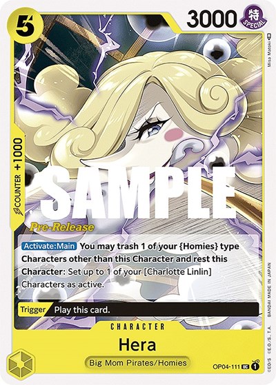 Hera #OP04-111 Kingdoms of Intrigue Pre-Release Cards