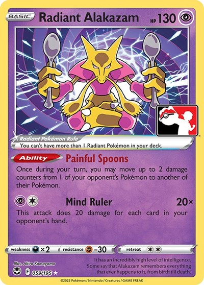 Radiant Alakazam #59 Prize Pack Series Cards