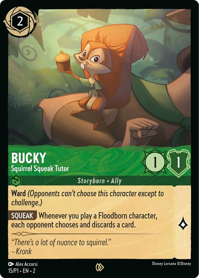 Bucky - Squirrel Squeak Tutor #15 Disney Lorcana Promo Cards