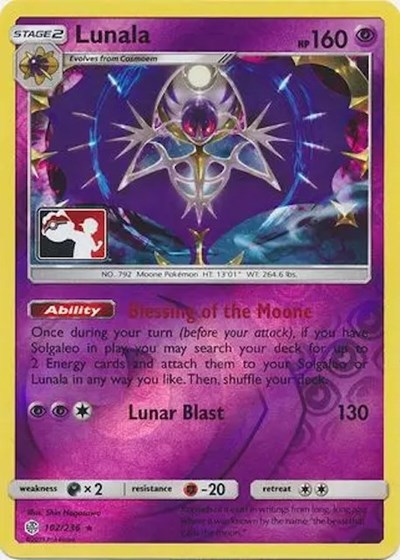 Lunala #102 League & Championship Cards