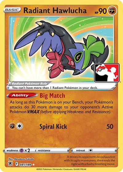 Radiant Hawlucha #81 Prize Pack Series Cards