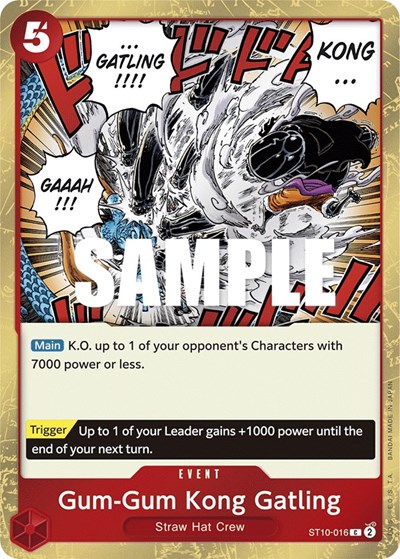 Gum-Gum Kong Gatling #ST10-016 Ultra Deck: The Three Captains