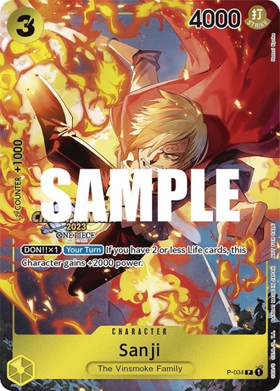Sanji (CS 2023 Event Pack) #P-034 One Piece Promotion Cards