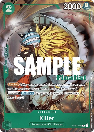 Killer (CS 2023 Top Players Pack) [Finalist] #OP01-039 One Piece Promotion Cards