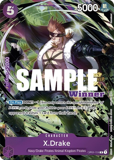 X.Drake (CS 2023 Top Players Pack) [Winner] #OP01-114 One Piece Promotion Cards
