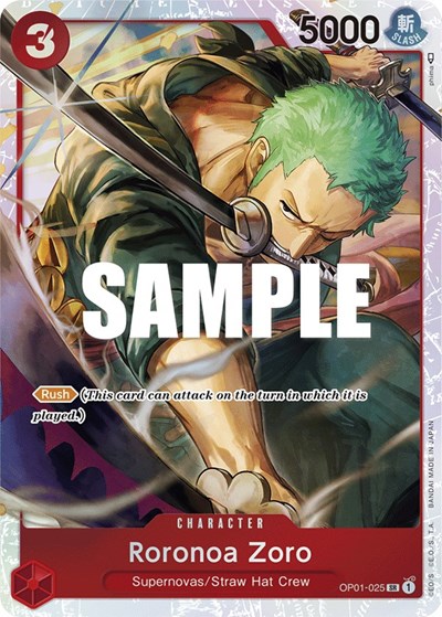 Roronoa Zoro - OP01-025 (Ultra Deck: The Three Captains) #OP01-025 One Piece Promotion Cards
