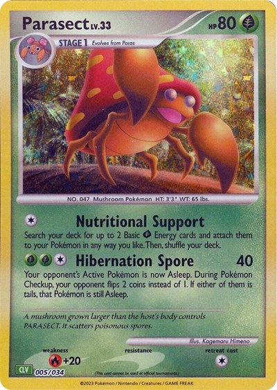 Parasect #5 Trading Card Game Classic