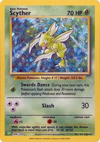Scyther #6 Trading Card Game Classic