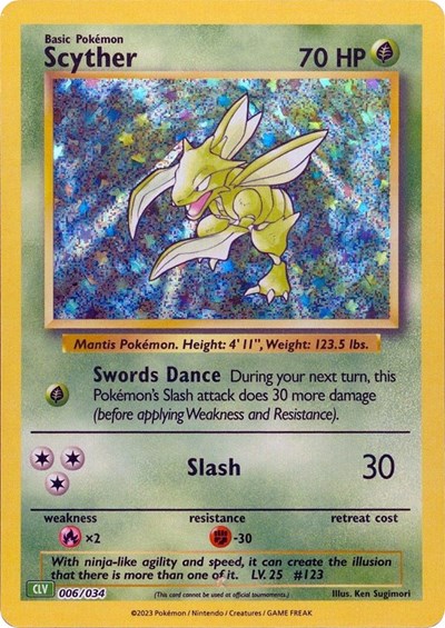 Scyther #6 Trading Card Game Classic