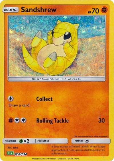 Sandshrew #8 Trading Card Game Classic