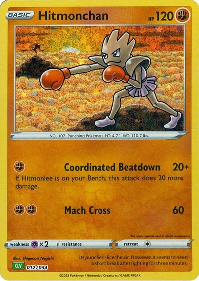 Hitmonchan #12 Trading Card Game Classic