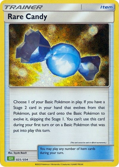 Rare Candy #25 Trading Card Game Classic