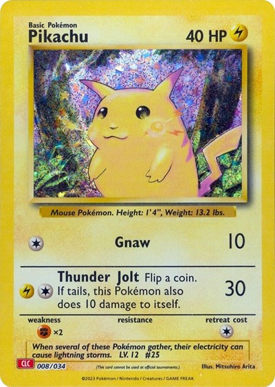 Pikachu #8 Trading Card Game Classic