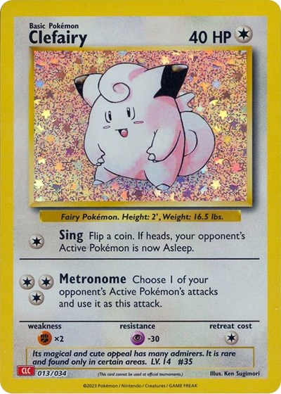 Clefairy #13 Trading Card Game Classic