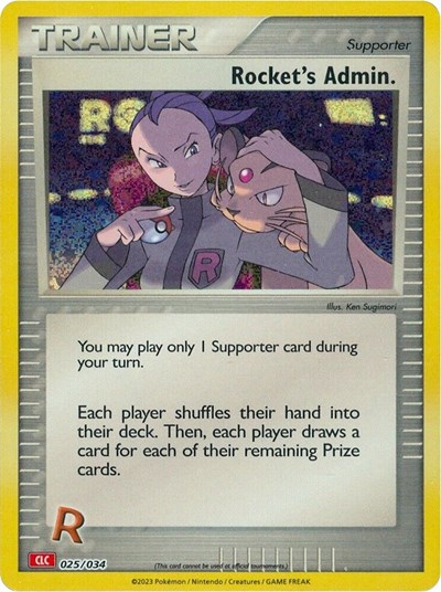 Rocket's Admin. #25 Trading Card Game Classic