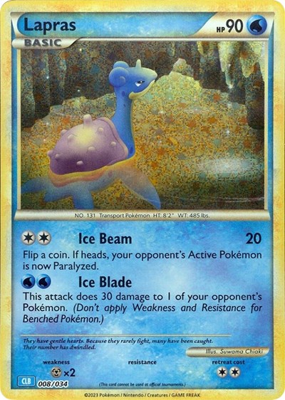 Lapras #8 Trading Card Game Classic