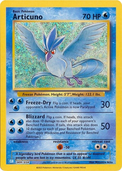 Articuno #9 Trading Card Game Classic