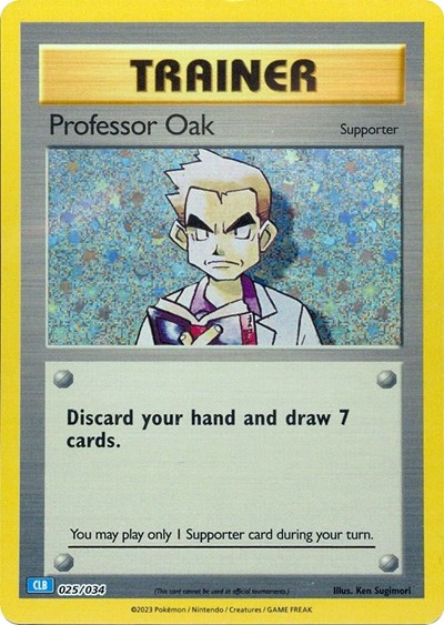 Professor Oak #25 Trading Card Game Classic