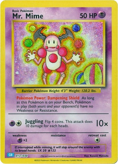 Mr. Mime #13 Trading Card Game Classic