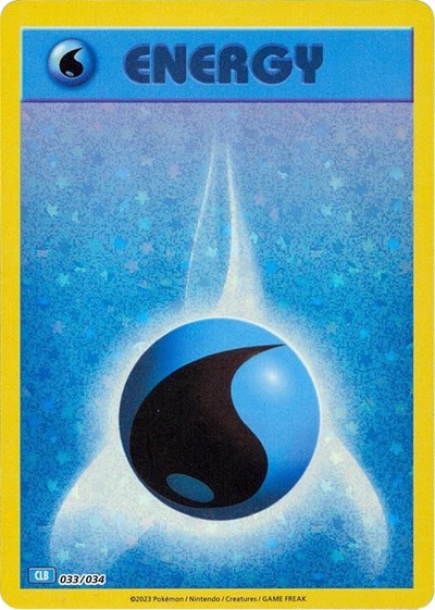 Basic Water Energy #33 Trading Card Game Classic