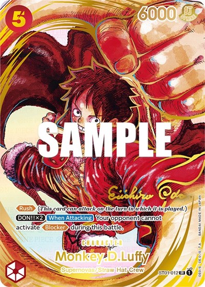 Monkey.D.Luffy (Alternate Art) (Gold-Stamped Signature) #ST01-012 Awakening of the New Era