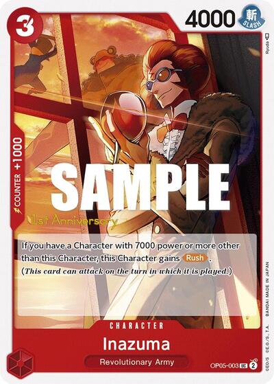 Inazuma #OP05-003 Awakening of the New Era: 1st Anniversary Tournament Cards