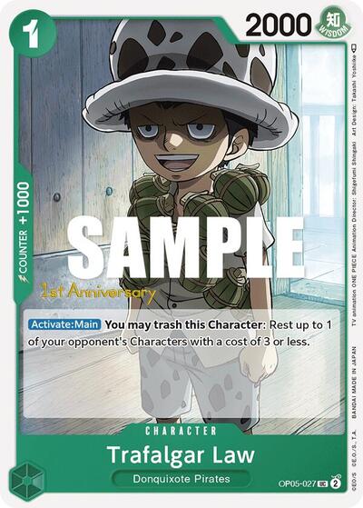 Trafalgar Law #OP05-027 Awakening of the New Era: 1st Anniversary Tournament Cards
