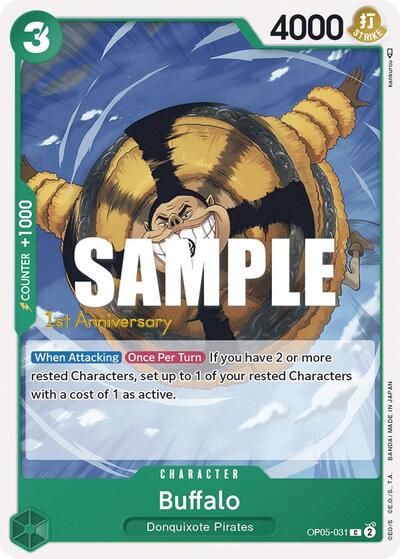 Buffalo #OP05-031 Awakening of the New Era: 1st Anniversary Tournament Cards