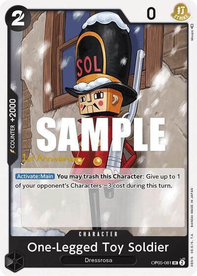 One-Legged Toy Soldier #OP05-081 Awakening of the New Era: 1st Anniversary Tournament Cards