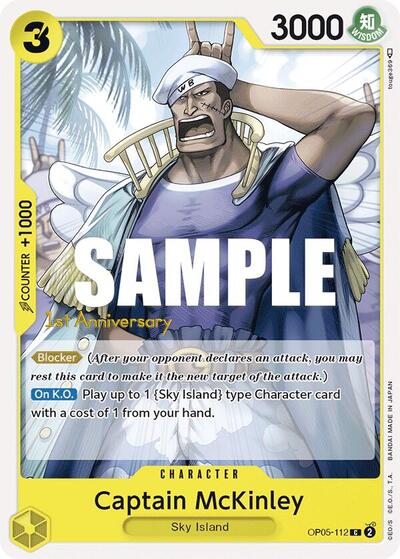 Captain McKinley #OP05-112 Awakening of the New Era: 1st Anniversary Tournament Cards