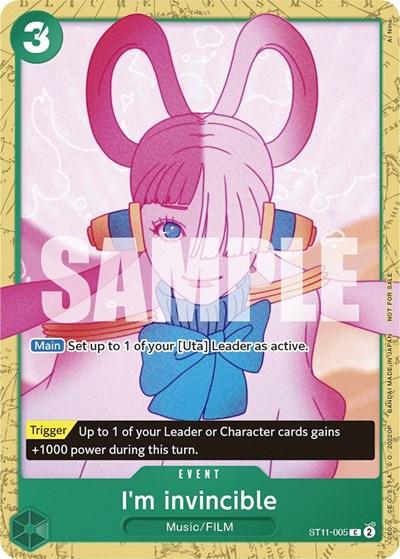 I'm invincible (Starter Deck 11: Uta Deck Battle) #ST11-005 One Piece Promotion Cards