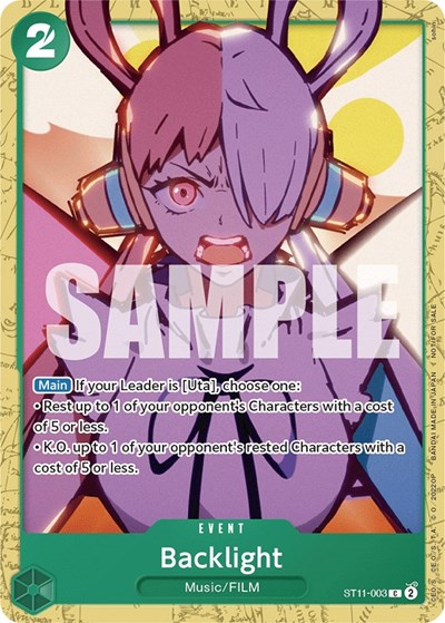 Backlight (Starter Deck 11: Uta Deck Battle) #ST11-003 One Piece Promotion Cards