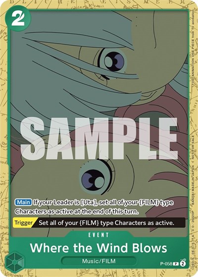 Where the Wind Blows (Starter Deck 11: Uta Deck Battle) #P-058 One Piece Promotion Cards