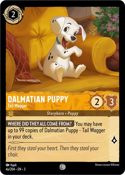 Dalmatian Puppy - Tail Wagger (4a/204) #4A Into the Inklands