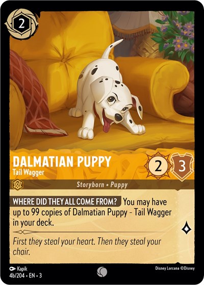 Dalmatian Puppy - Tail Wagger (4b/204) #4B Into the Inklands