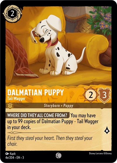 Dalmatian Puppy - Tail Wagger (4e/204) #4E Into the Inklands
