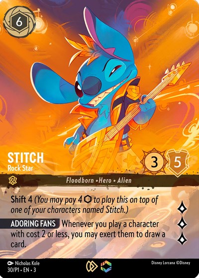 Stitch - Rock Star (Store Championship) #30 Disney Lorcana Promo Cards