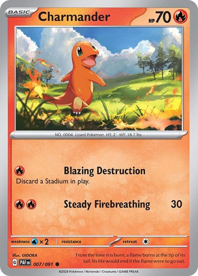 Charmander #7 Paldean Fates