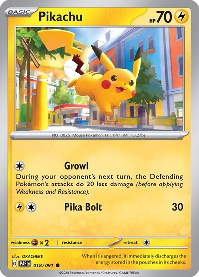 Pikachu #18 Paldean Fates