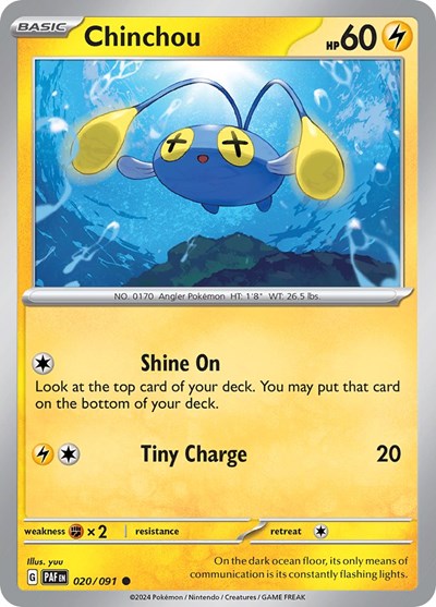 Chinchou #20 Paldean Fates