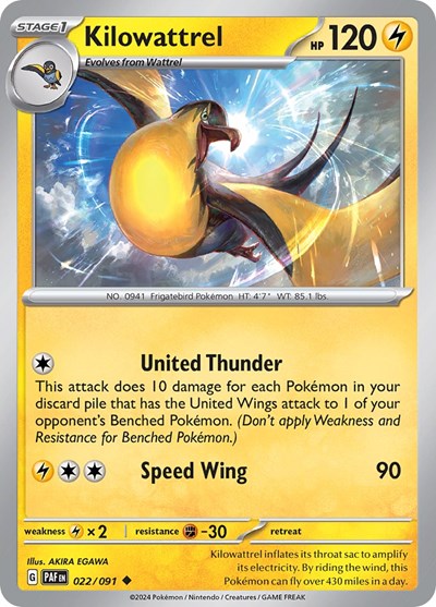 Kilowattrel #22 Paldean Fates