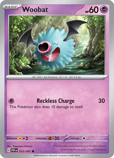 Woobat #32 Paldean Fates