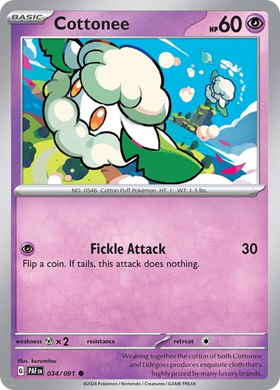 Cottonee #34 Paldean Fates