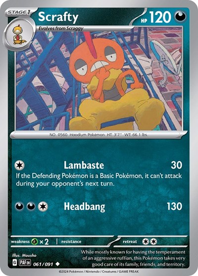 Scrafty #61 Paldean Fates