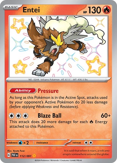 Entei #112 Paldean Fates
