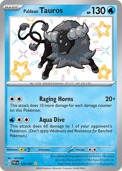 Paldean Tauros #120 Paldean Fates