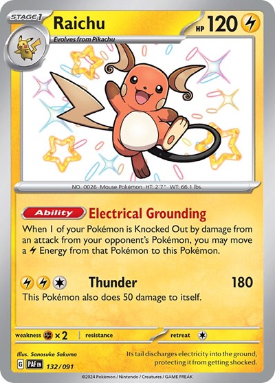 Raichu #132 Paldean Fates