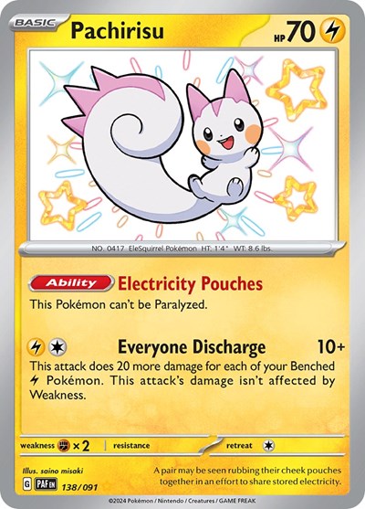 Pachirisu #138 Paldean Fates