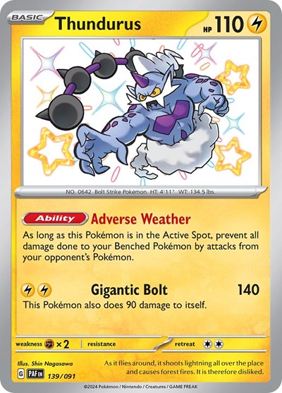 Thundurus #139 Paldean Fates