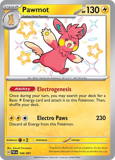 Pawmot #144 Paldean Fates